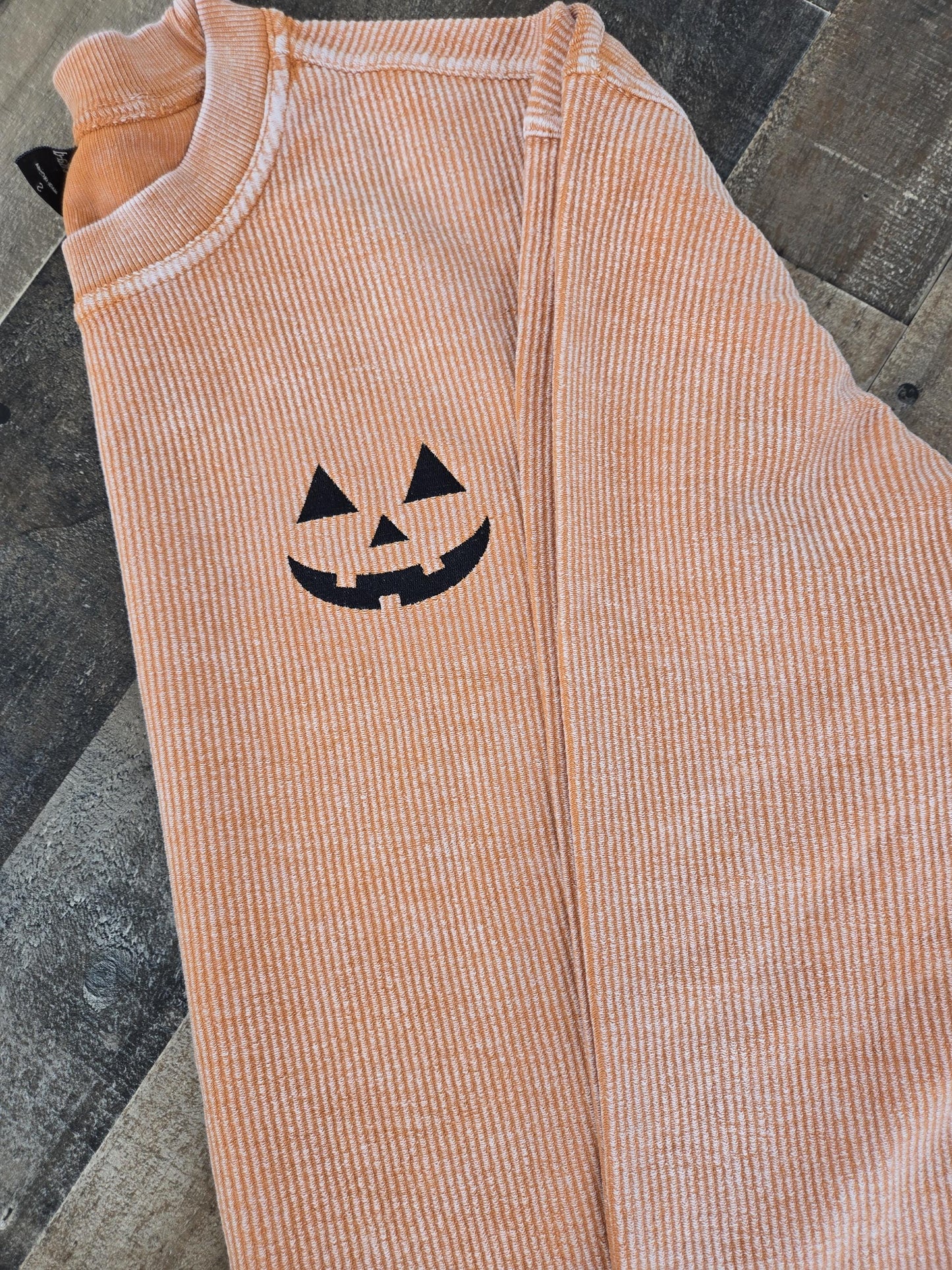 Jack O Lantern Pumpkin Corduroy Crewneck