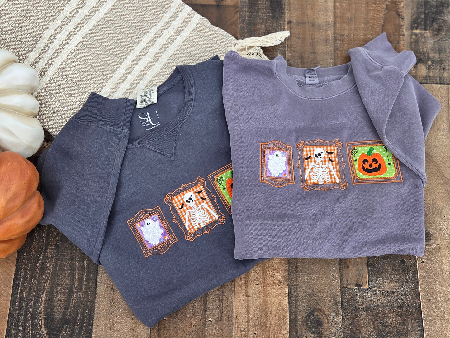 Spooky Framed Halloween Embroidered Crewneck