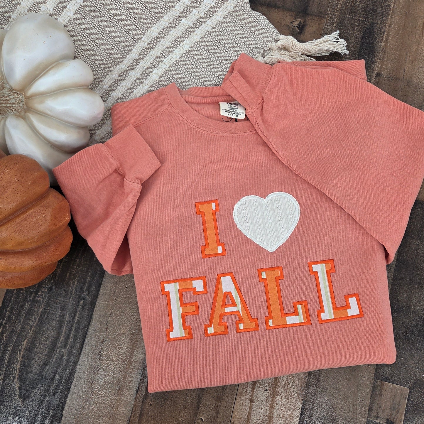 I love Fall Embroidered Sweatshirt