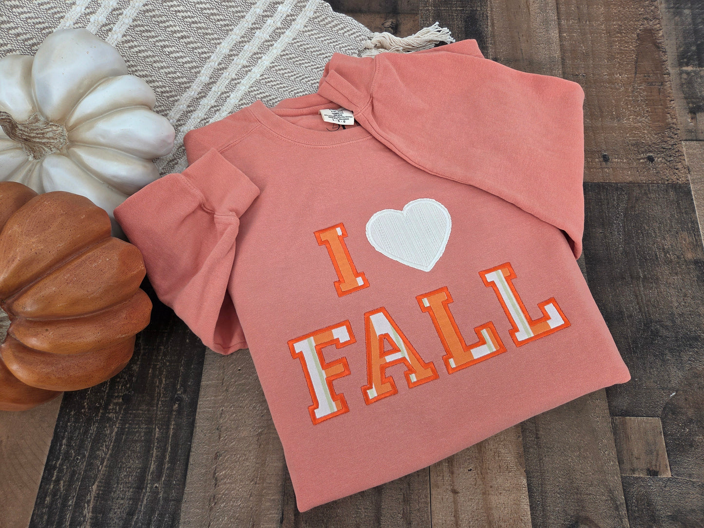 I love Fall Embroidered Sweatshirt